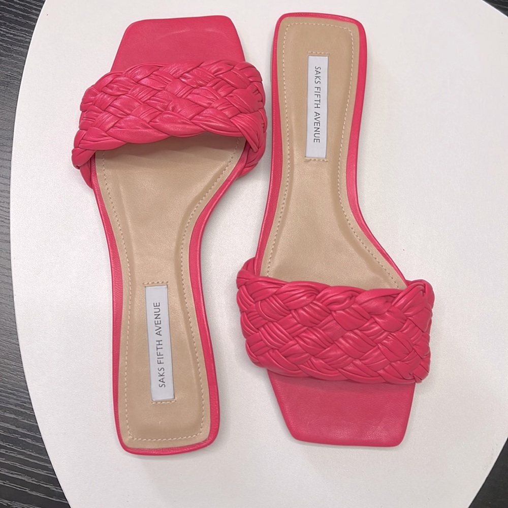 Saks Fifth Avenue - Woven Flat Fragola Sandal - Pink